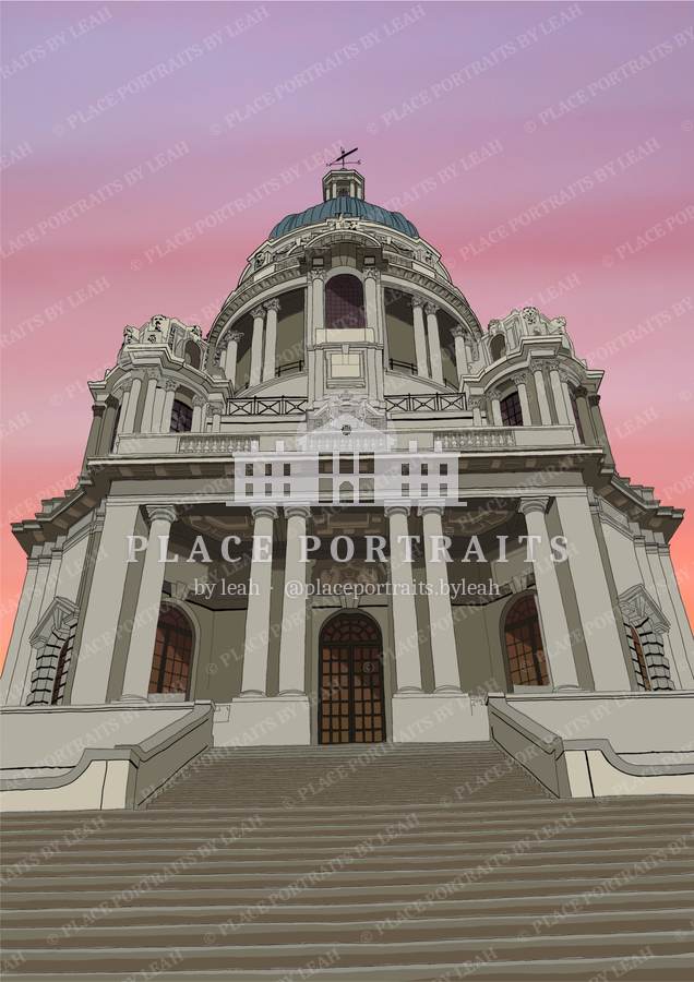 Ashton Memorial, Lancaster, illustrated by Leah