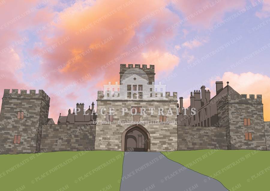 Hoghton Tower, Preston, illustrated by Leah
