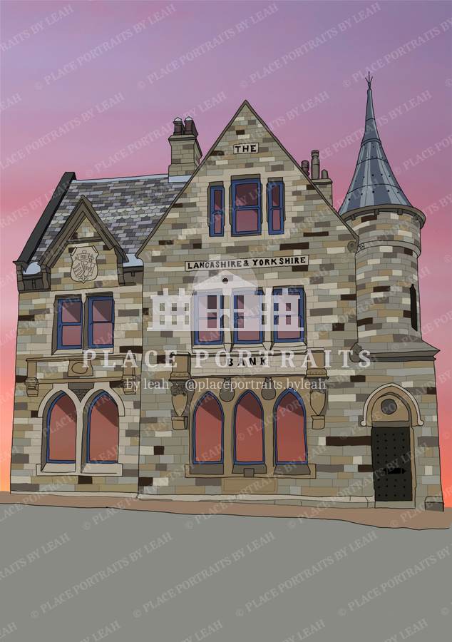 Lancashire and Yorkshire Bank, Bacup, illustrated by Leah