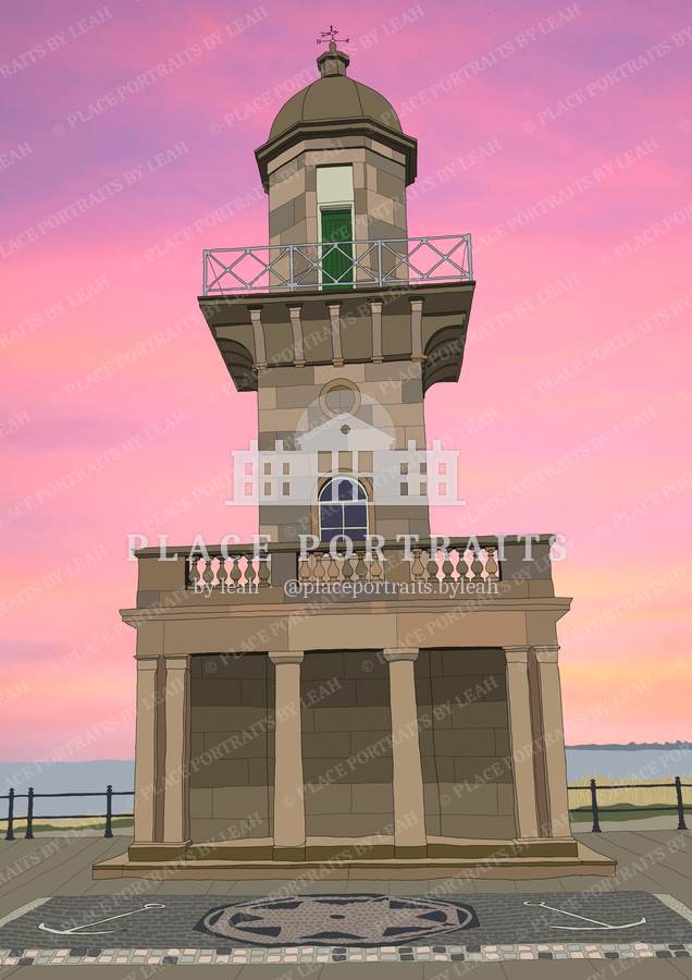 Lower Lighthouse, Fleetwood, illustrated by Leah